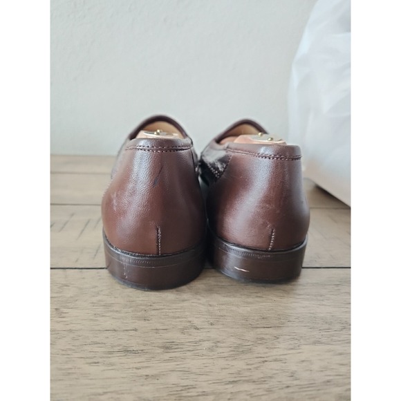 Zelli Genuine Ostrich All Leather Men's Dress Shoe Loafer Size 9.5 Made In Italy - Picture 10 of 11